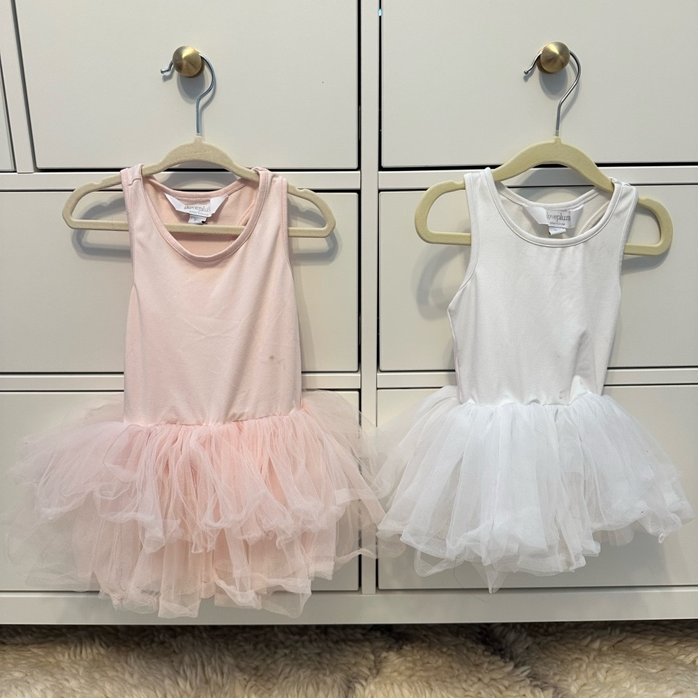 I love plum Pink and White Tutu Dresses for Kids